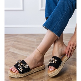 Black espadrilles with a bow 1