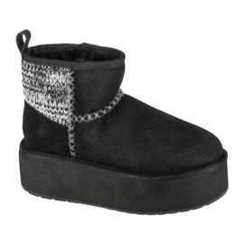 Emu Australia Stinger Knit Flatform W13143-Blak shoes black 1