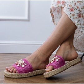 Pink espadrilles with shells 1