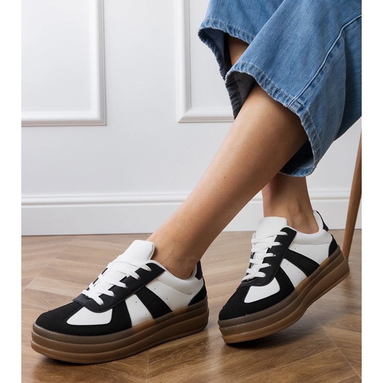 Women's black sneakers on the platform 2