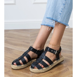 Black espadrilles built -in sandals 2