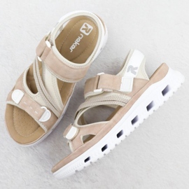 Women's sandals Rieker 64064-31 beige pink 1 Women's sandals Rieker 64064-31 beige pink 1