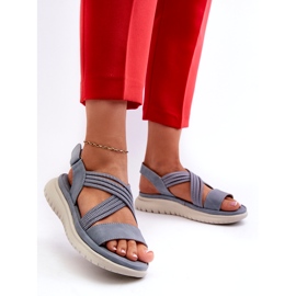 Evento Light, Comfortable Women's Velcro Sandals, Blue, Ceclea 2 Evento Light, Comfortable Women's Velcro Sandals, Blue, Ceclea 2