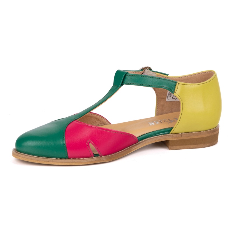 Olivier Women's leather sandals 4240/35 Ziel/Roz/Zol green 1 Olivier Women's leather sandals 4240/35 Ziel/Roz/Zol green 1