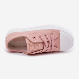 Big star rr374011 pink lace -up sneakers 2