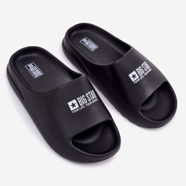 Men's foam slippers with the Big Star RR174A012 Black logo 2