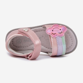 EVento Children's sandals fastened with pink Velcro 1