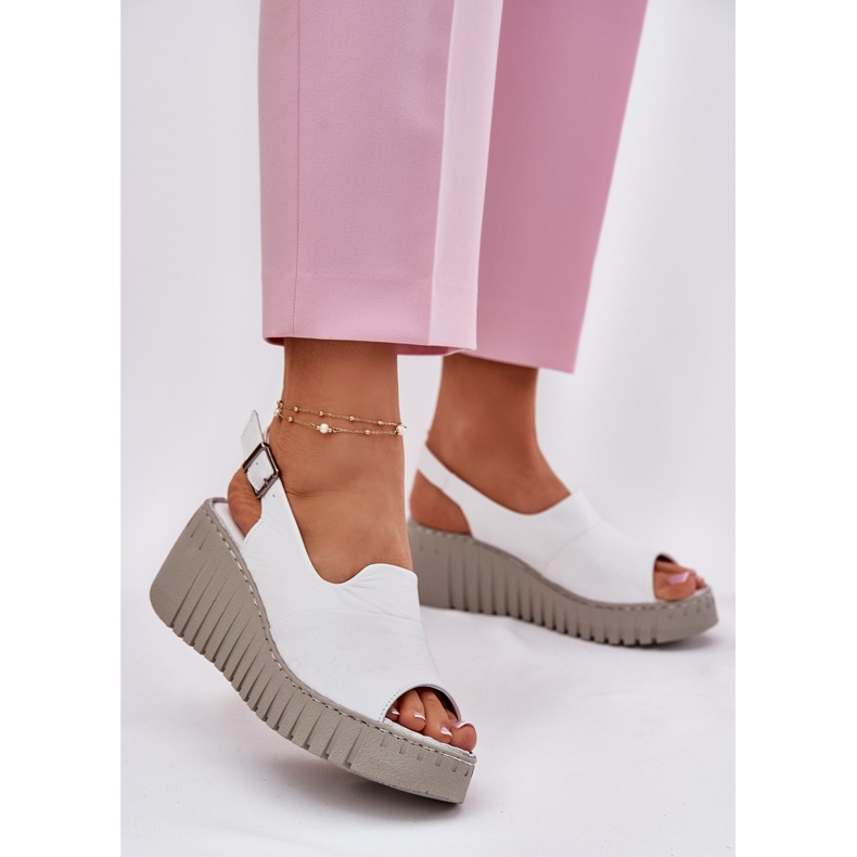 ARTIKER Women's sandals made of natural leather for an wedge artker 54c0786 white 2 ARTIKER Women's sandals made of natural leather for an wedge artker 54c0786 white 2