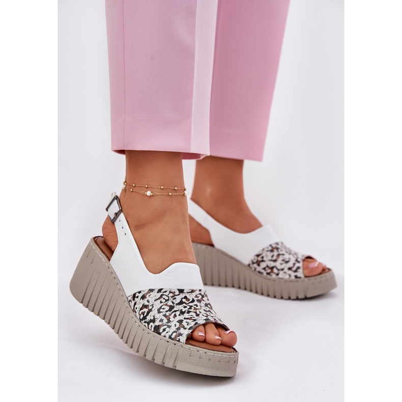 ARTIKER Women's sandals made of natural leather on wedge artker 56c0958 white 2 ARTIKER Women's sandals made of natural leather on wedge artker 56c0958 white 2