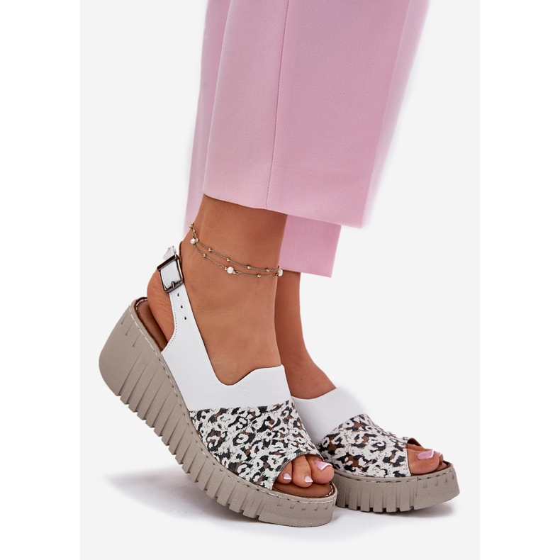 ARTIKER Women's sandals made of natural leather on wedge artker 56c0958 white 1 ARTIKER Women's sandals made of natural leather on wedge artker 56c0958 white 1