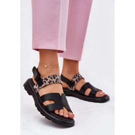 Vinceza 66780 female leather sandals with flat heels black 2 Vinceza 66780 female leather sandals with flat heels black 2