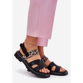 Vinceza 66780 female leather sandals with flat heels black 1 Vinceza 66780 female leather sandals with flat heels black 1