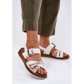 Women's sandals with inblu gs000056 white buckle 2