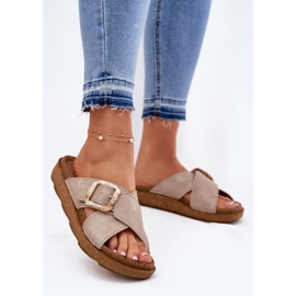 Women's flip flops with inblu Ed000025 beige 2 Women's flip flops with inblu Ed000025 beige 2