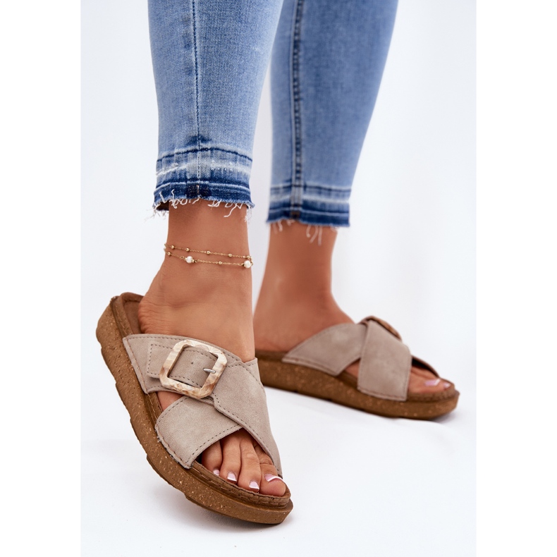 Women's flip flops with inblu Ed000025 beige 2 Women's flip flops with inblu Ed000025 beige 2