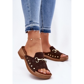 Women's suede slippers inblu tf0002k brown 2 Women's suede slippers inblu tf0002k brown 2