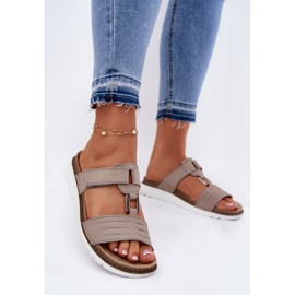 Women's flip -flops on the inblu cn0007g beige 2
