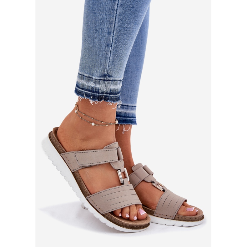 Women's flip -flops on the inblu cn0007g beige 1