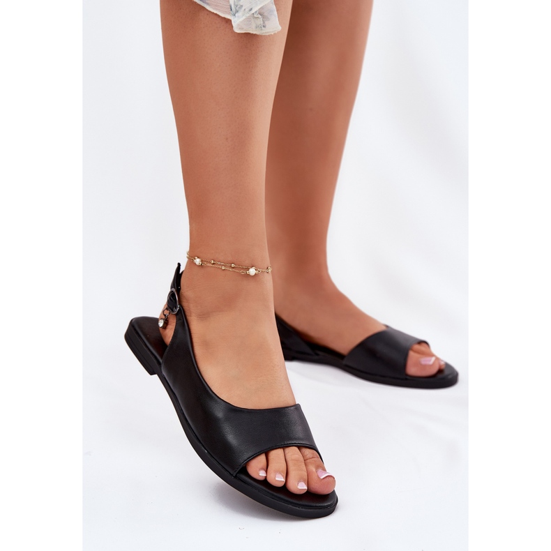 EVento Flat -heeled women's sandals black 2