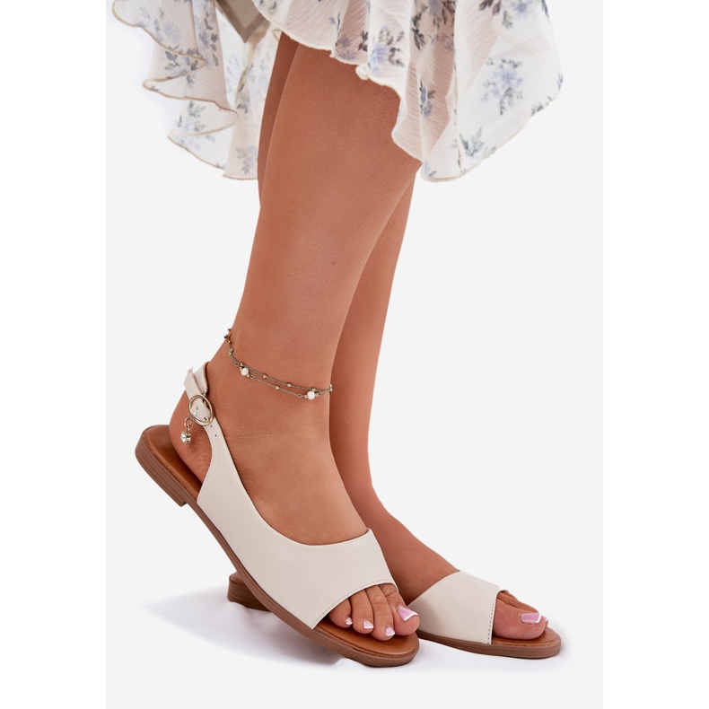 EVento Women's flat sandals beige 1 EVento Women's flat sandals beige 1