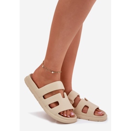 EVento Women's foam flip flops beige 1 EVento Women's foam flip flops beige 1