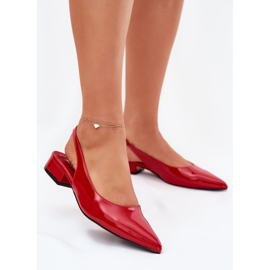 Low -heeled red ballerinas red 2