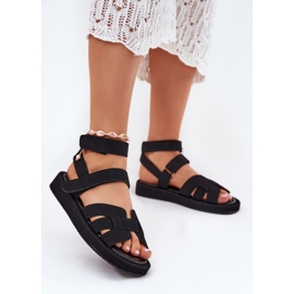 Women's sandals with black Velcro 2