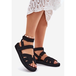 Women's sandals with black Velcro 1