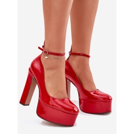 Painted pumps on a high post and red platform 1