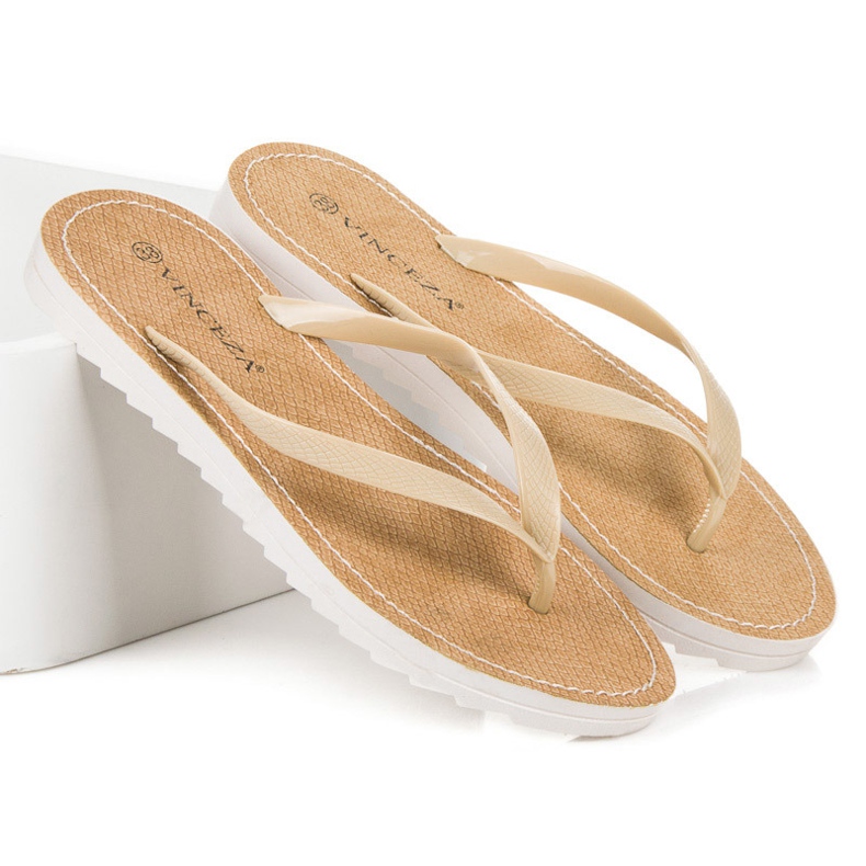 Vinceza Beige flip-flops 1