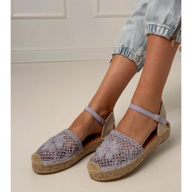 Openwork Espadrilles purple sandals 1