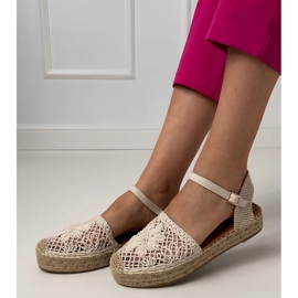 Beige sandals openwork espadrilles 2 Beige sandals openwork espadrilles 2