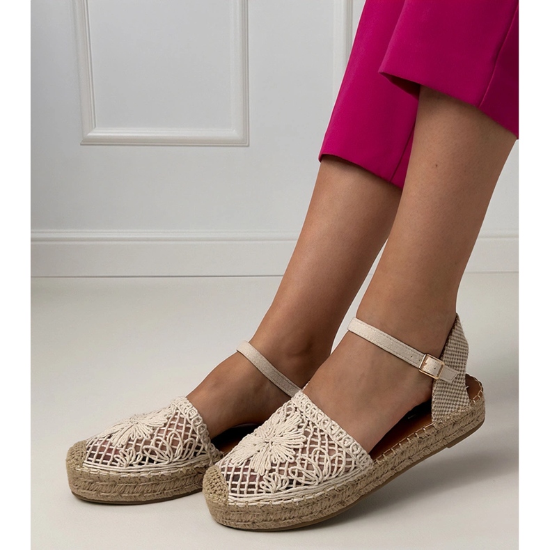 Beige sandals openwork espadrilles 2 Beige sandals openwork espadrilles 2