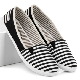 Striped slipons black 2