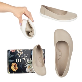 Olivier Barefoot women's minimalist pumps slipped 1771pol beige 2
