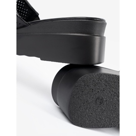 Seastar Black flip -flops on the openwork platform 1