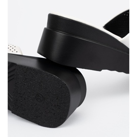 Seastar White openwork flip flops on the platform 1