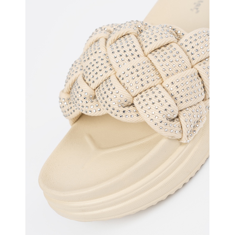 Seastar Light beige flip flops with crystals 1 Seastar Light beige flip flops with crystals 1