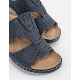 Seastar Blue comfortable cut -out flip flops 1