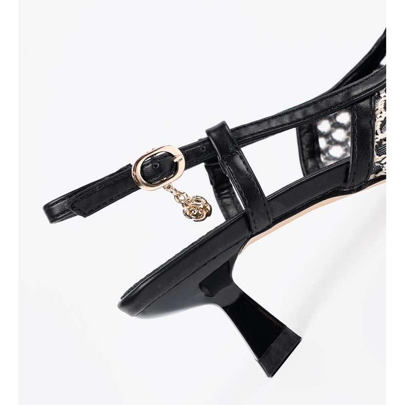 Goodin Black openwork low -heeled pumps 1 Goodin Black openwork low -heeled pumps 1