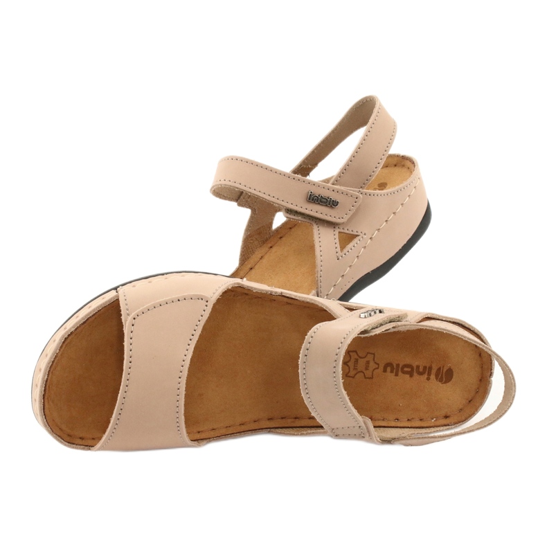 Inblu women's leather sandals 158d102 beige 5 Inblu women's leather sandals 158d102 beige 5