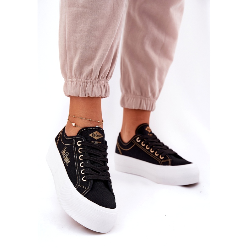 Women's material sneakers on the Lee Cooper LCW-25-31-3431L Platform black 2 Women's material sneakers on the Lee Cooper LCW-25-31-3431L Platform black 2