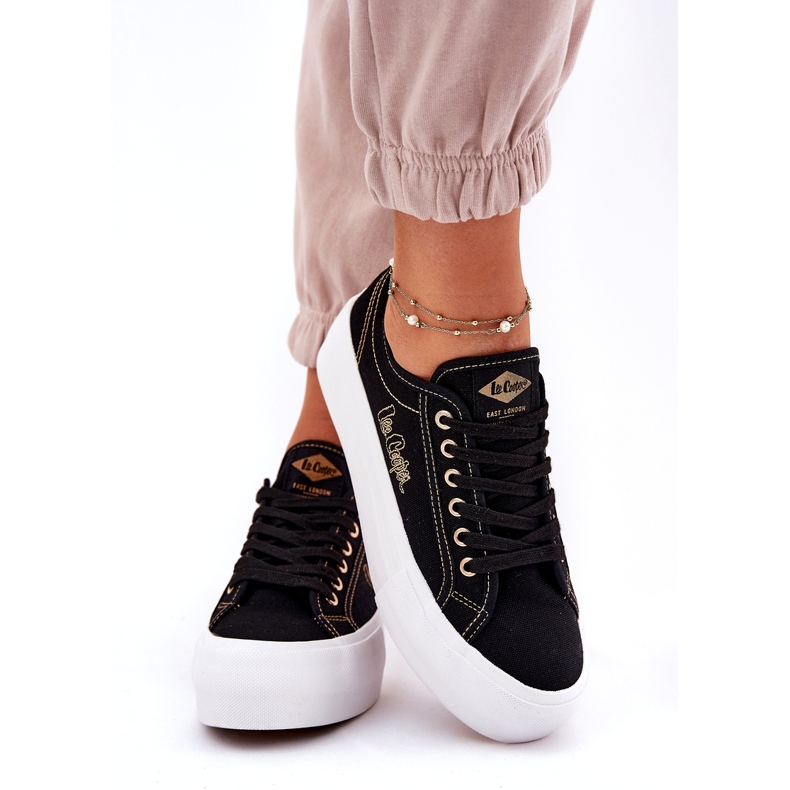 Women's material sneakers on the Lee Cooper LCW-25-31-3431L Platform black 3 Women's material sneakers on the Lee Cooper LCW-25-31-3431L Platform black 3