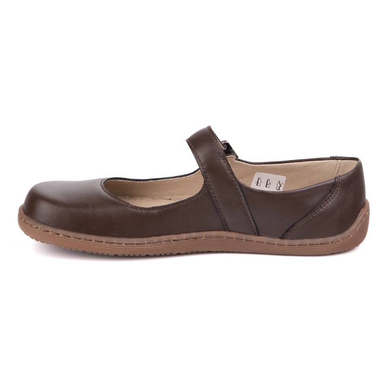 Barefoot women's ballerinas Olivier 1286 - leather shoes with brown buckle 1 Barefoot women's ballerinas Olivier 1286 - leather shoes with brown buckle 1