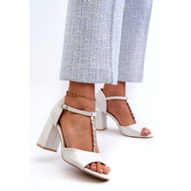 Vinceza Aniya Silver High Heel Sandals With Zircons 3