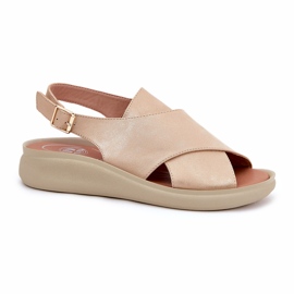 Jezzi Women's sandals from Eco-leather golden 4 Jezzi Women's sandals from Eco-leather golden 4