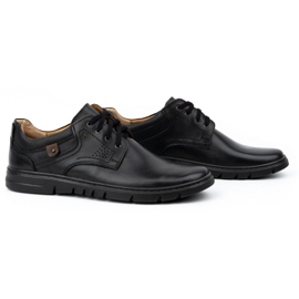 Kampol Men's leather shoes, fog casual 57kam black 2 Kampol Men's leather shoes, fog casual 57kam black 2