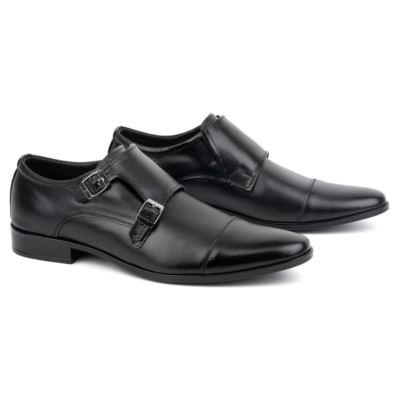 Olivier Monki 306LU black leather dress shoes 2