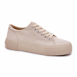 Women's material sneakers big star rr274407 beige 1