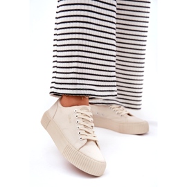 Women's material sneakers big star rr274407 beige 4